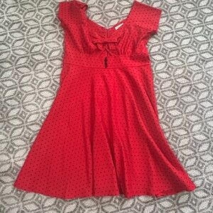 Tatyana Red Polka Dot Dress